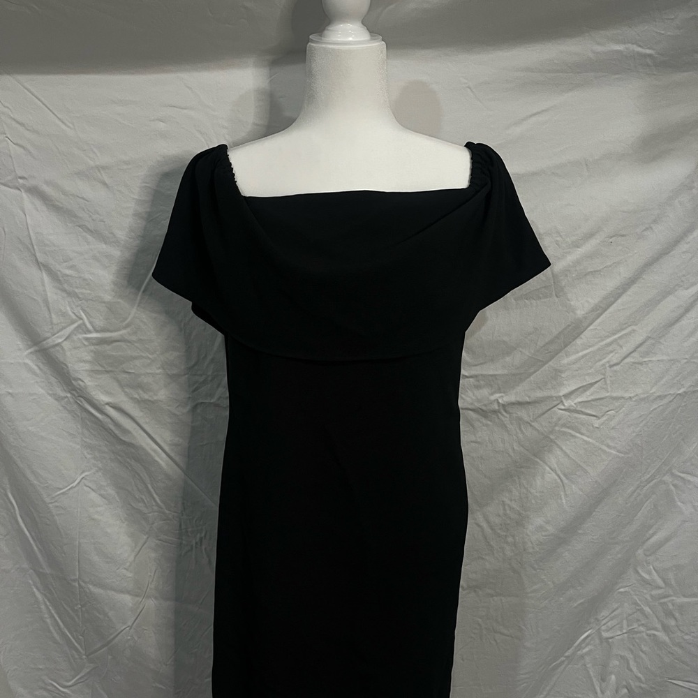 Charles Henry Black Strapless Dress